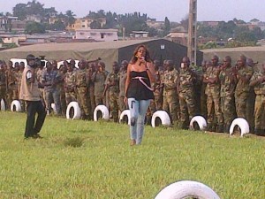 Museba sings for Peace in Abidjan military Camp 2013