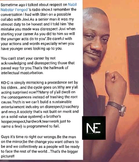 TRENDING: JULES NYA WEIGHS IN ON THE KO-C / STANLEY ENOW SAGA