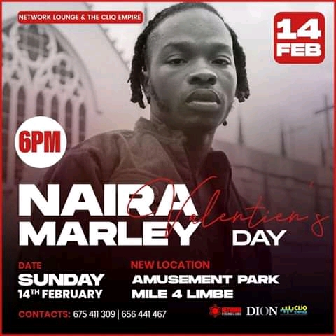 EVENT: NAIRA MARLEY VALENTINE EXPERIENCE CONCERT MOVED FROM BUEA  TO LIMBE